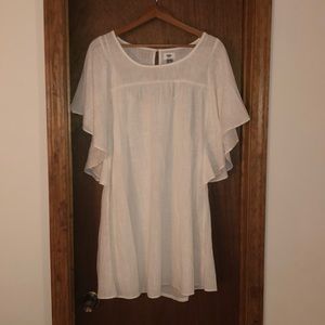 Old Navy White Linen Dress, lined